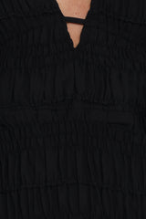 Zafira Textured Halter Top - Black