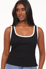 Juanita Knit Top - Black/White