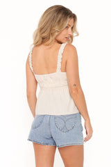 Eimear Top - White Stripe