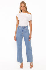Jacki Asymmetric Top - White