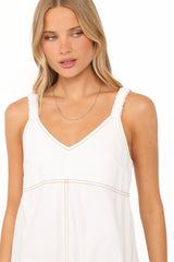 Kinley Mini Dress - White Denim