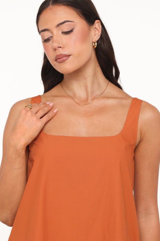 Kora Mini Dress - Brown