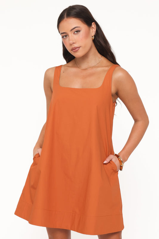 Kora Mini Dress - Brown
