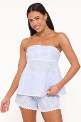 Kyle Two Piece Set - Blue Gingham