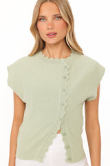 Mackie Knit Top - Sage