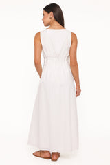 Prunella Midi Dress - White