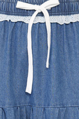 Scout Tiered Denim Maxi Skirt - Medium Wash