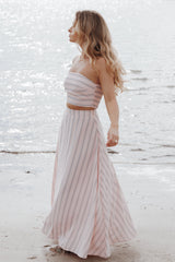 Serafina Two Piece Set - Pink/Blue Stripe