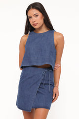 Siena Top - Medium Wash Denim