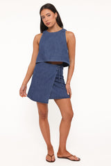 Siena Wrap Skirt - Denim Wash