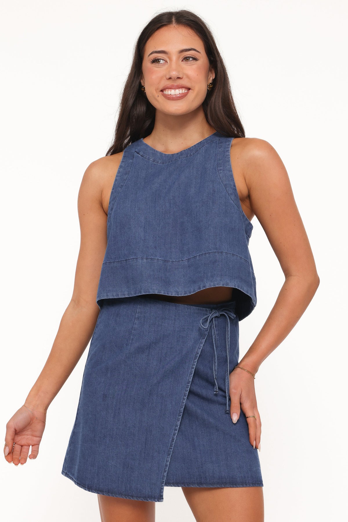 Siena Wrap Skirt - Denim Wash