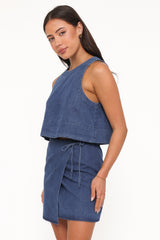 Siena Wrap Skirt - Denim Wash