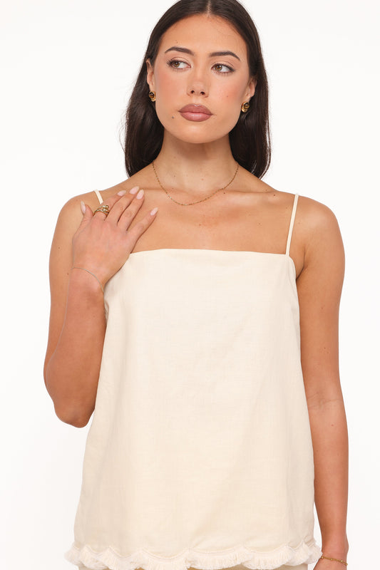 Venate Scallop Skirt Set - Yellow