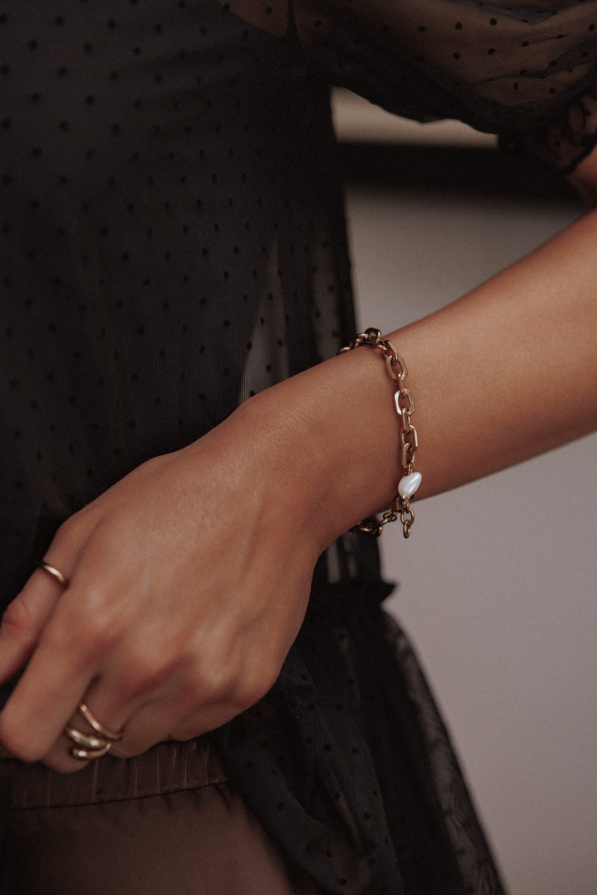 Kaelani Bracelet - Gold/Pearl
