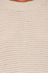Melane Open Stitch Sweater - Beige