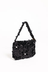 Annika Sequin Shoulder Bag - Black
