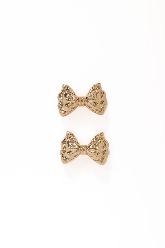 Aspen Hair Bow Set - Gold