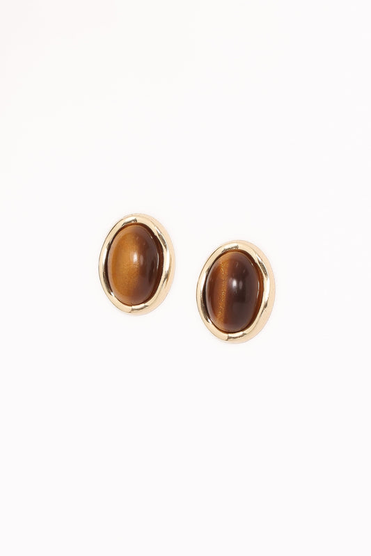 Azalea Stud Earrings - Bronze