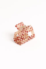 Capri Hair Clip - Tan Check