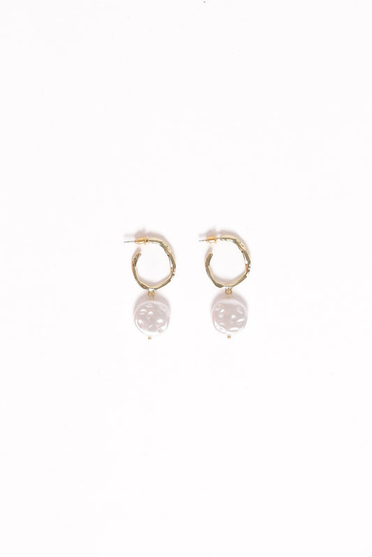 Carina Pearl Earrings - Gold