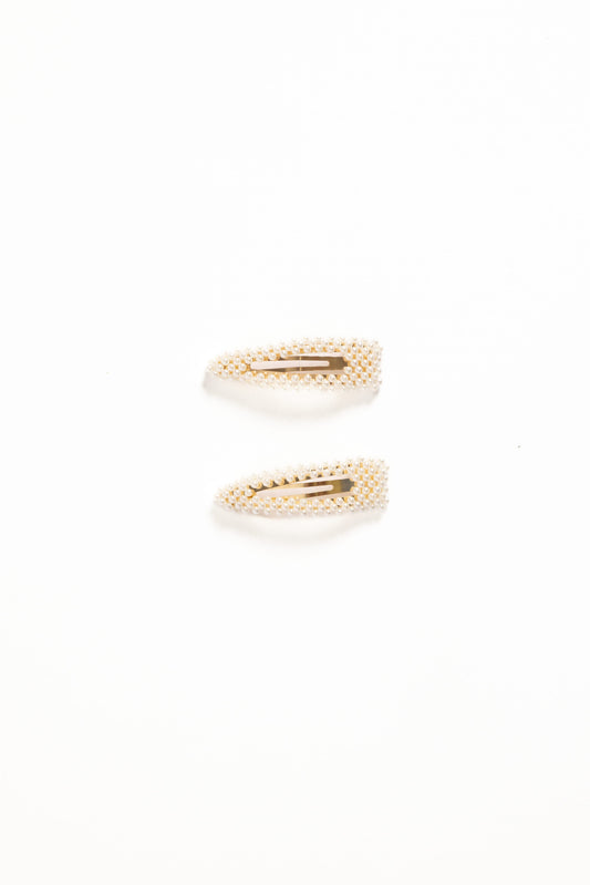 Carmen Hair Clip Set - Pearl