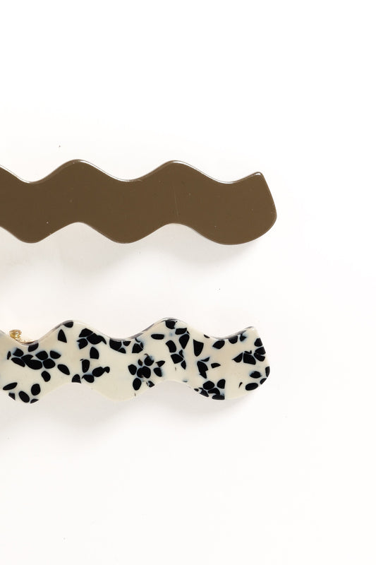 Cheri Hair Clips - Brown