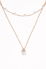 Corinna Necklace - Gold/Pearl