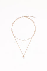 Corinna Necklace - Gold/Pearl