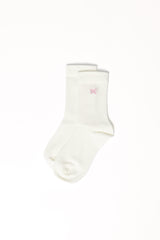 Elsie Bow Socks - White