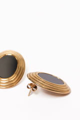 Francine Earrings - Black/Gold