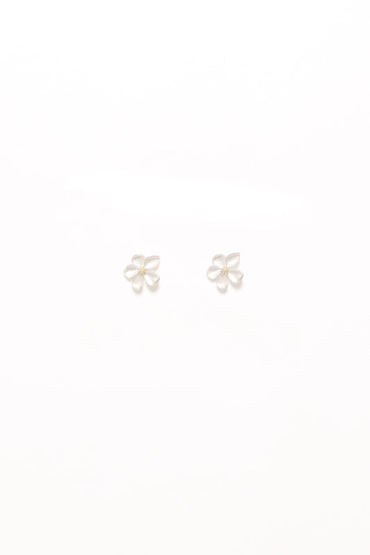 Gisella Flower Earrings - White
