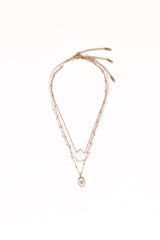 Goldie Necklace - Gold/White