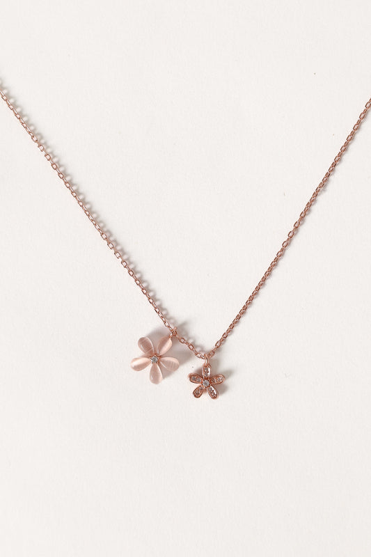 Hana Floral Necklace - Gold
