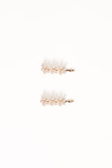 Isabella Hair Clip Set - Pearl