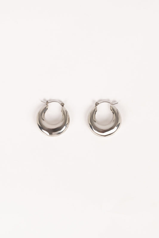 James Hoop Earrings - Silver