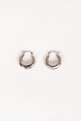 James Hoop Earrings - Silver