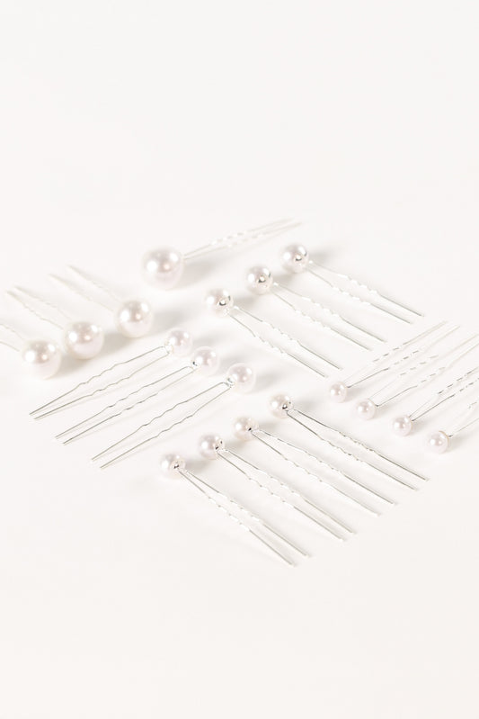 Laina Hair Pins - Pearl