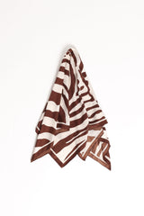 Lara Hair Scarf - Chocolate/White