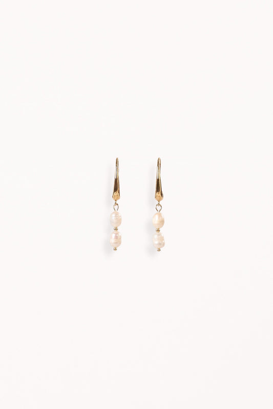 Larissa Pearl Earrings - Gold