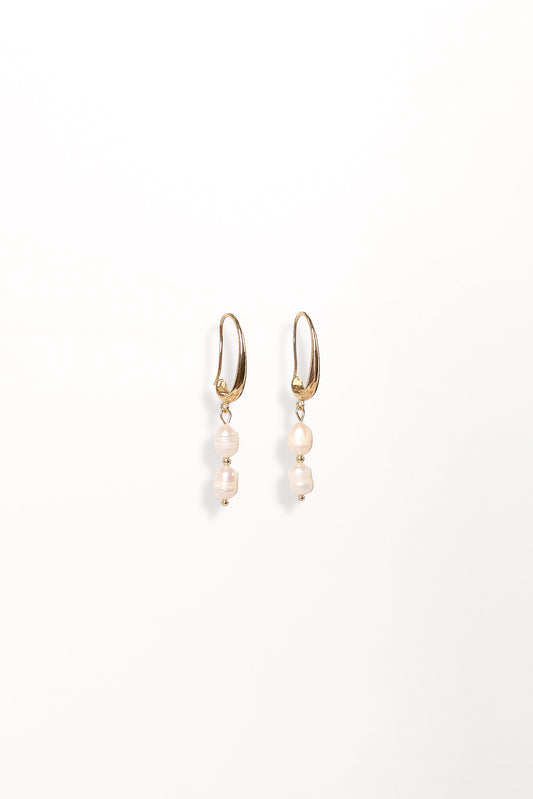Larissa Pearl Earrings - Gold