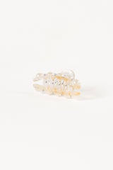 Lile Pearl Hair Clip - White