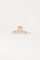 Lile Pearl Hair Clip - White