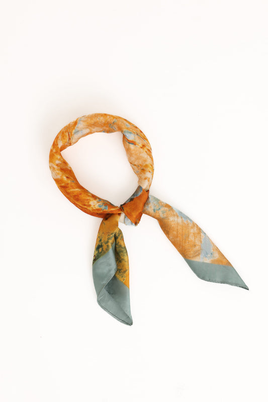 Loreta Hair Scarf - Yellow/Blue