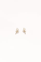 Louisa Bow Earrings - Gold/Pearl