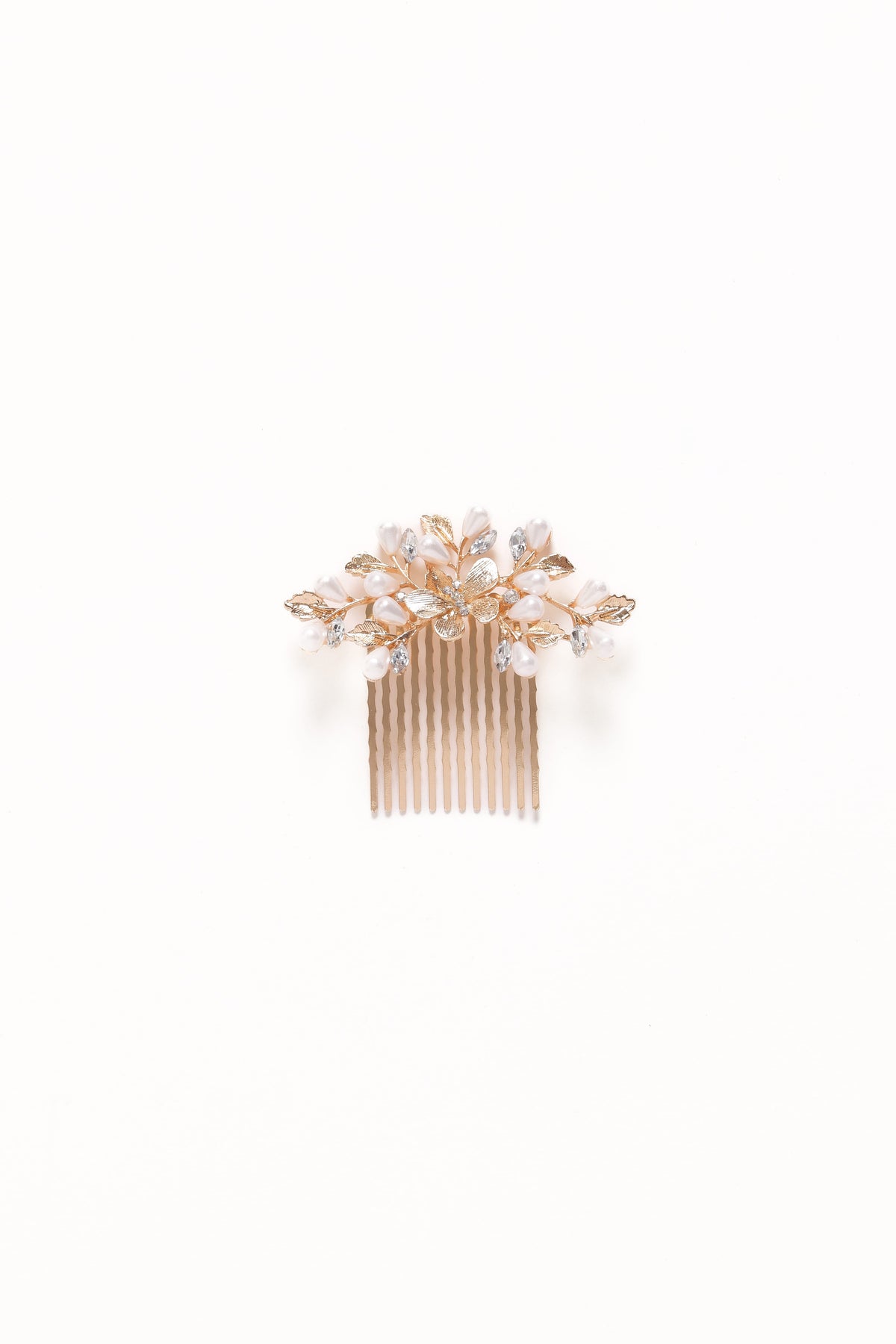Madelaine Hair Comb - Gold/Pearl