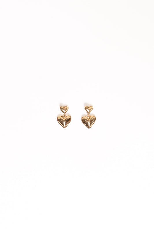 Mariana Heart Earrings - Gold
