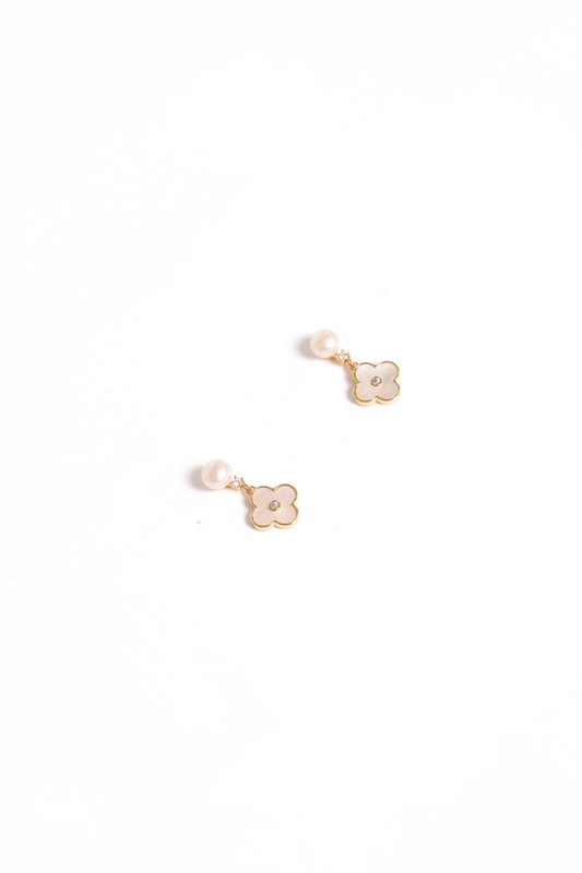 Marlowe Flower Earrings - Gold