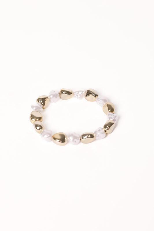 Phoenix Bracelet - Gold/Pearl