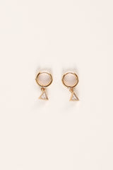Regina Triangle Drop Earrings - Gold