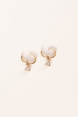Regina Triangle Drop Earrings - Gold